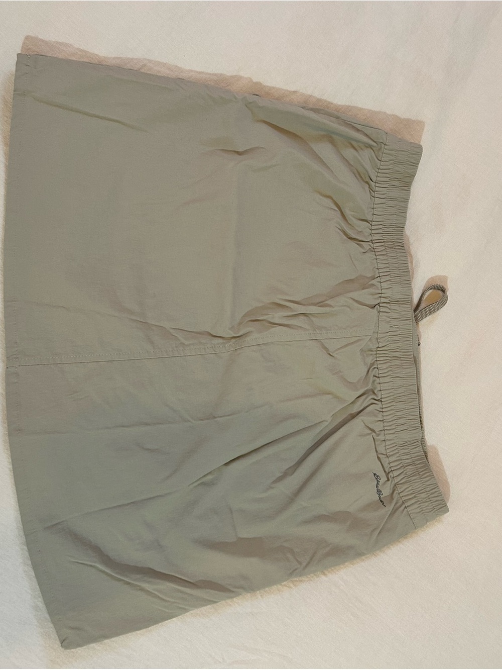 Light tan Drawstring Mini Skort - Picture 6 of 8